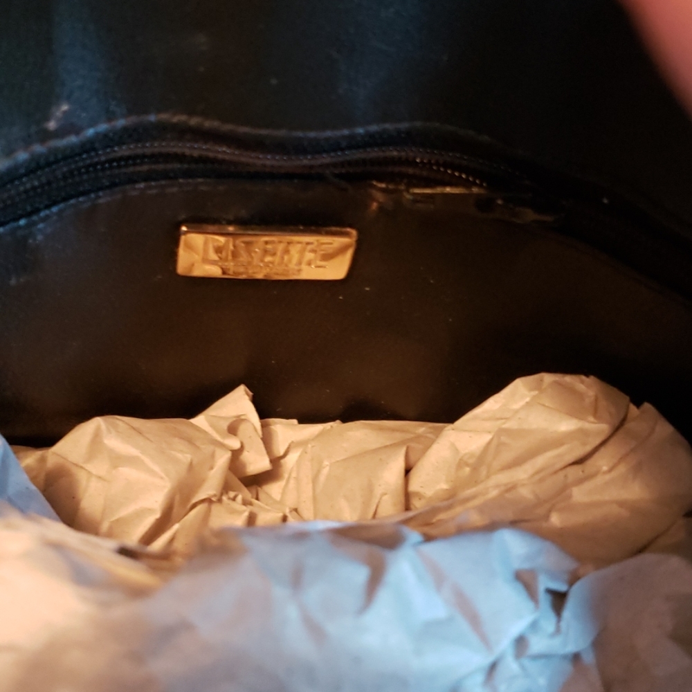 Vintage Lisette leather and fur handbag - Picture 4 of 8